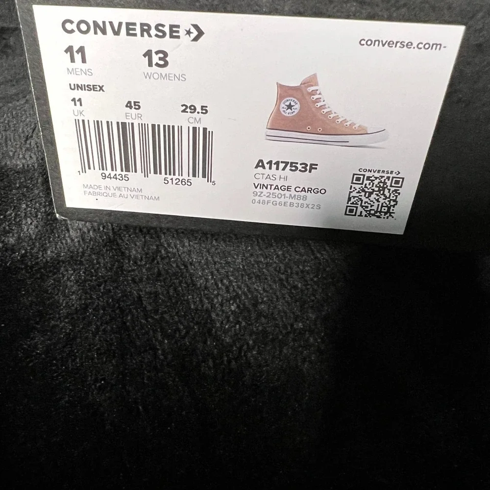 Converse Chuck Taylor All Star Hi A11753F Sneakers‎ Unisex M11/W13 Brown Shoes